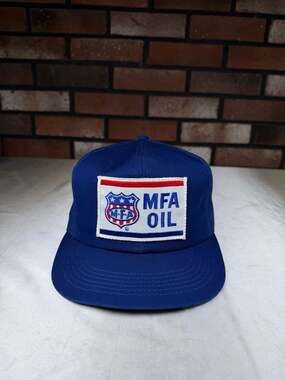 Vintage K-Products MFA Oil Large Patch Snapback Trucker Hat Made in USA